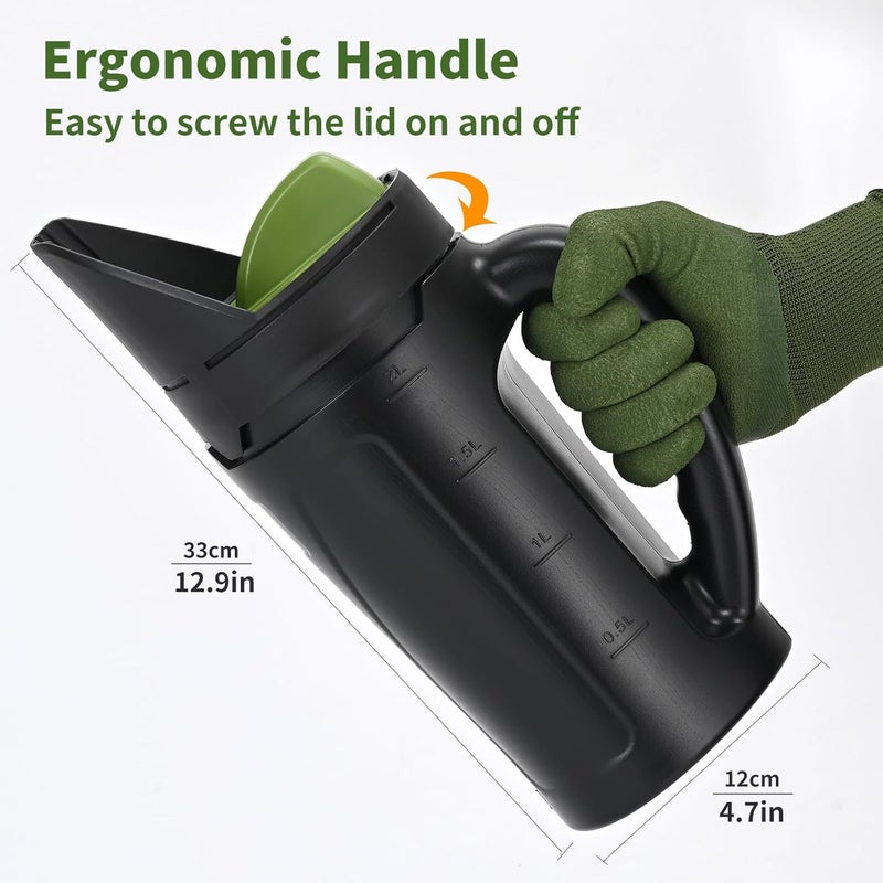 PERSZEN Seed Spreader Hand Held, Hand Spreader Lawn and Garden for Fertilizer Grass Seed Salt Ice Melt Earth Food, Seed Shaker with Multiple Adjustable Opening Sizes for All Purpose, Up to 80 Oz - Image 3